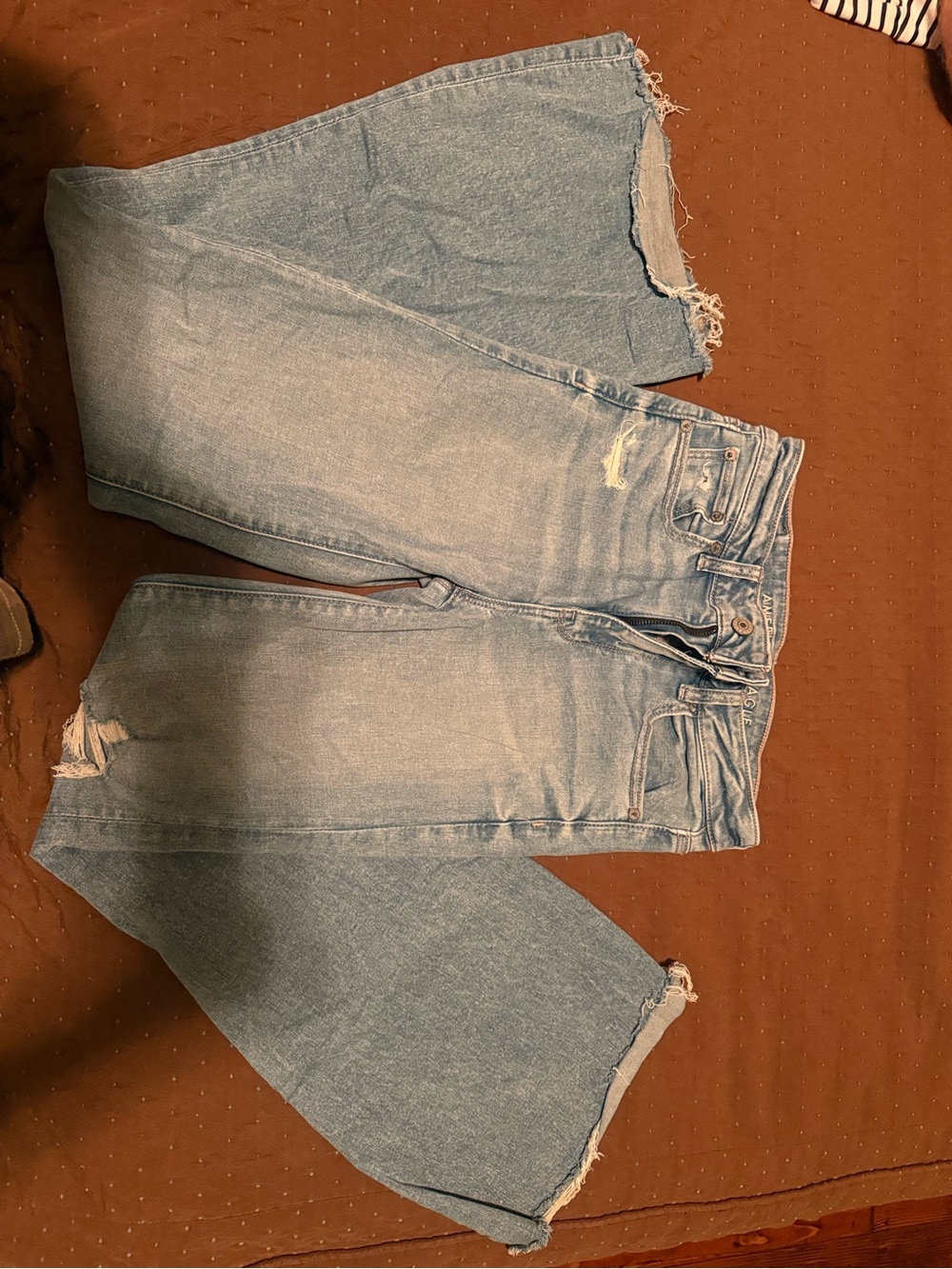American Eagle Outfitters Light Blue Wide Leg Jeans